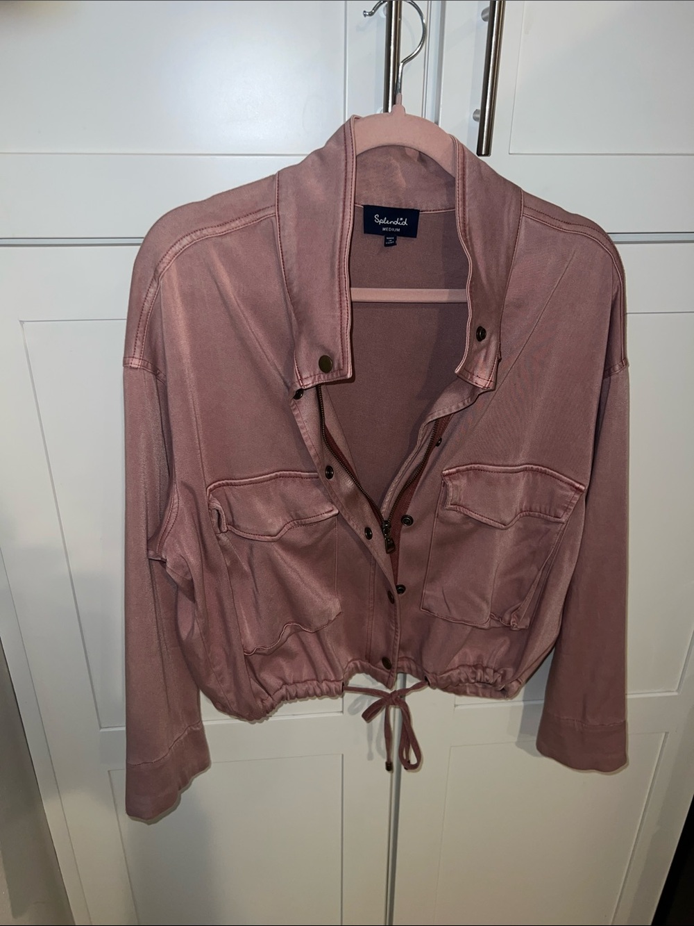 Splendid Mauve Utility Jacket with Drawstring Hem